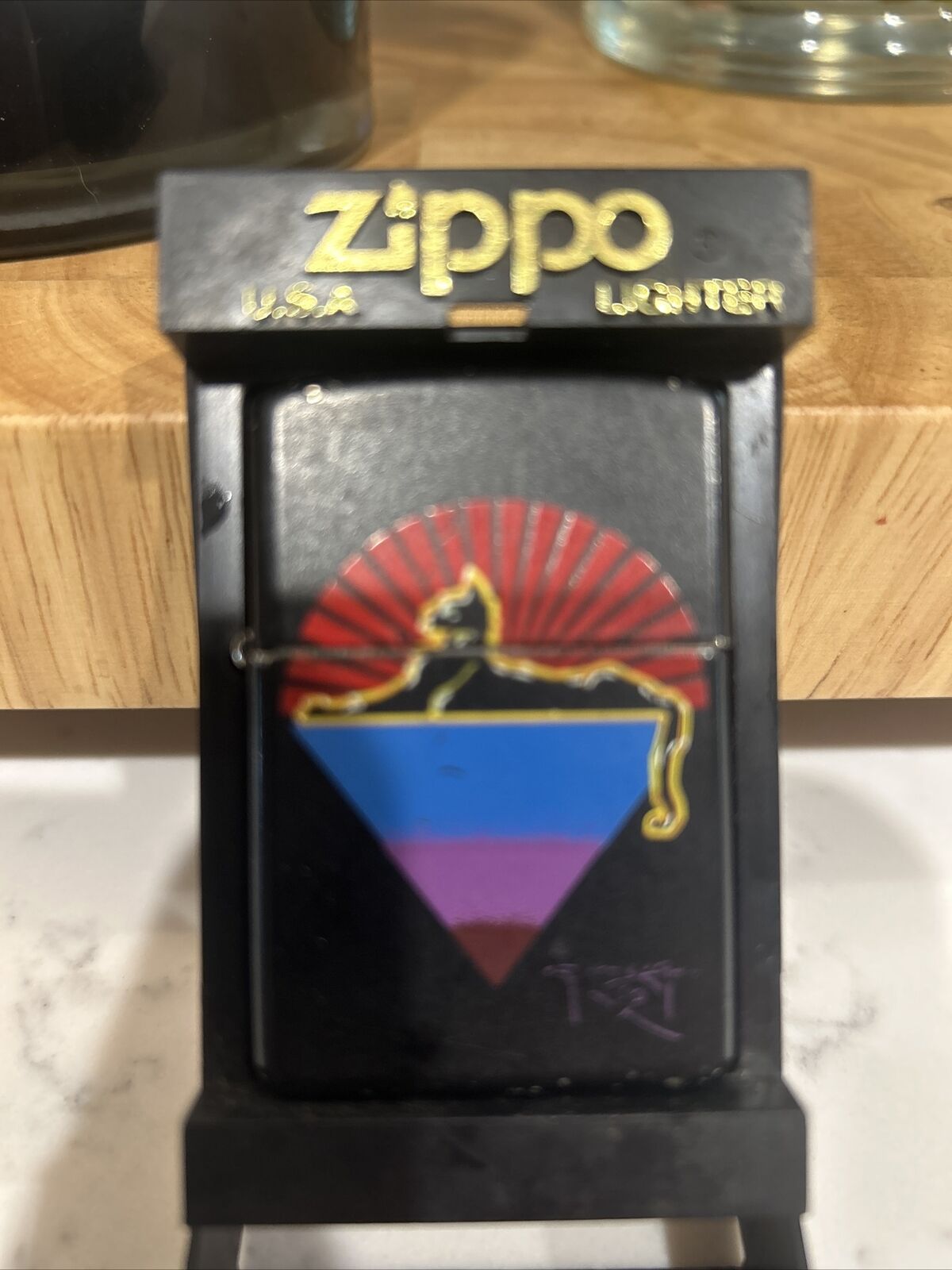 ZIPPO STANLEY MOUSE CATS UNDER THE STARS LIGHTER 1996