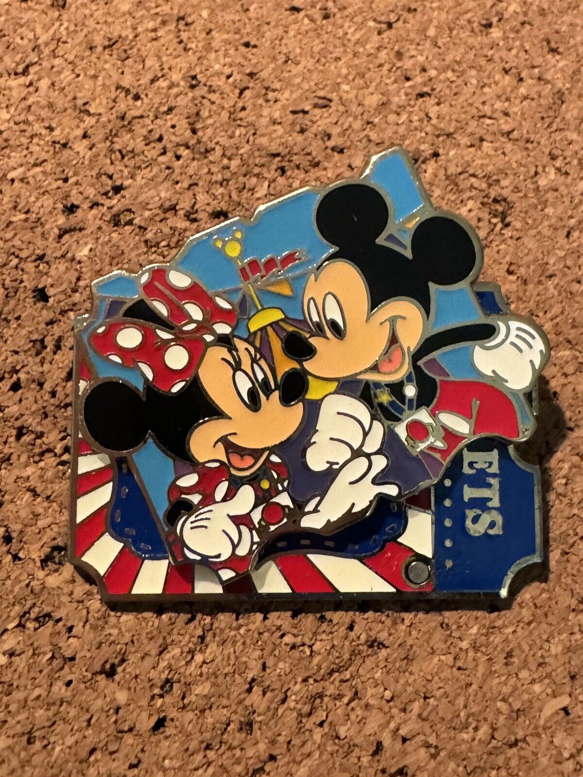 HKDL Hong Kong Trading Carnival Ticket Mickey And Minnie Mouse Disney Pin