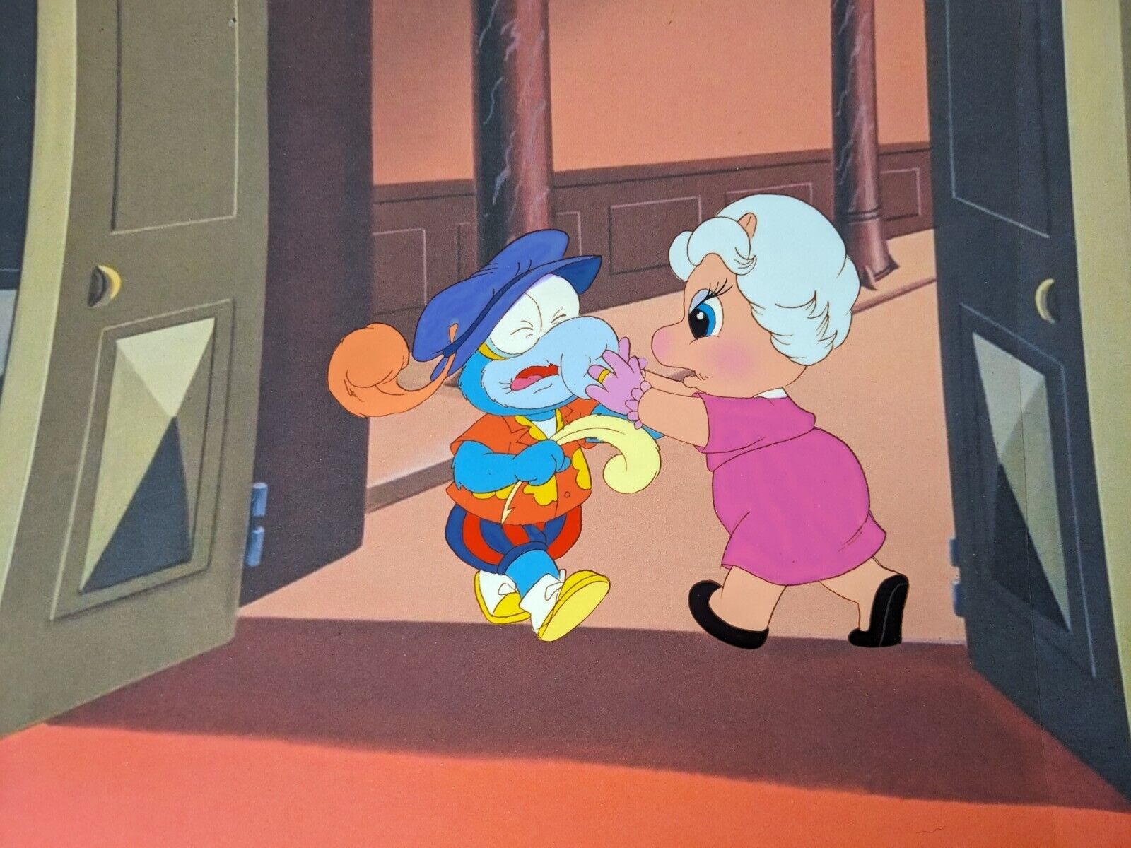 MUPPET BABIES animation cel Vintage Cartoons Background Disney Art 80's Lot I10