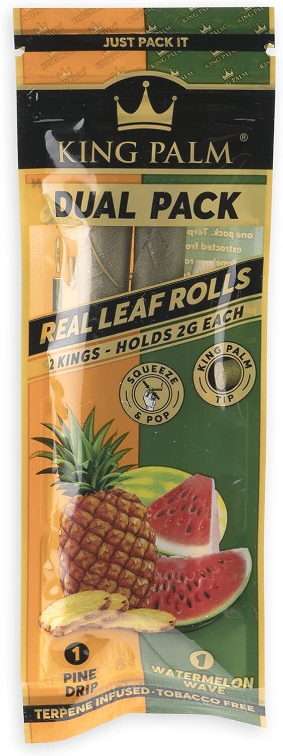 King Palm | King | Watermelon Wave & Pineapple | Prerolled Palm Leafs | 1 Pack