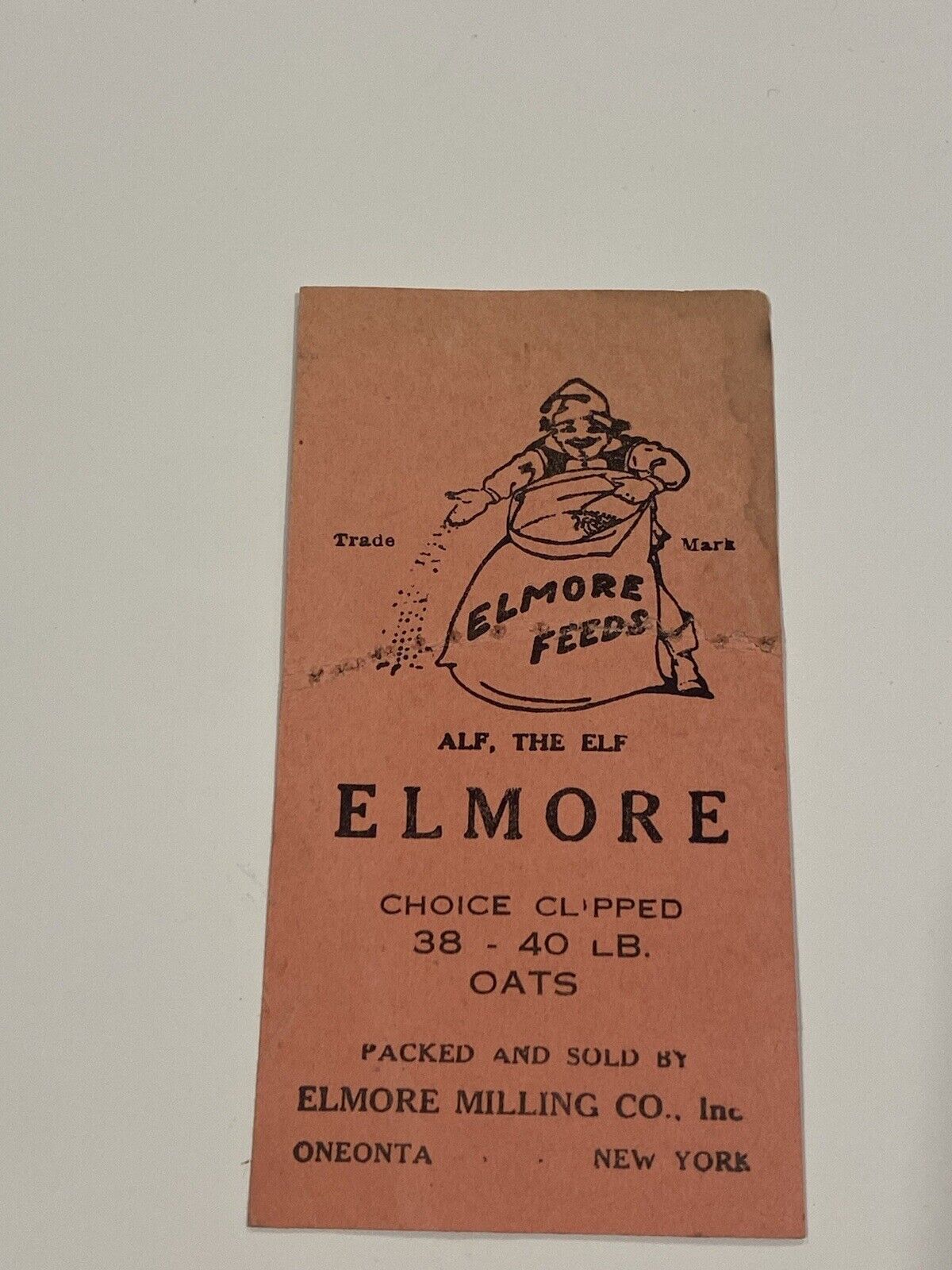 1920\'s 30\'s Vintage Dairy Calf Feed Elmore Card