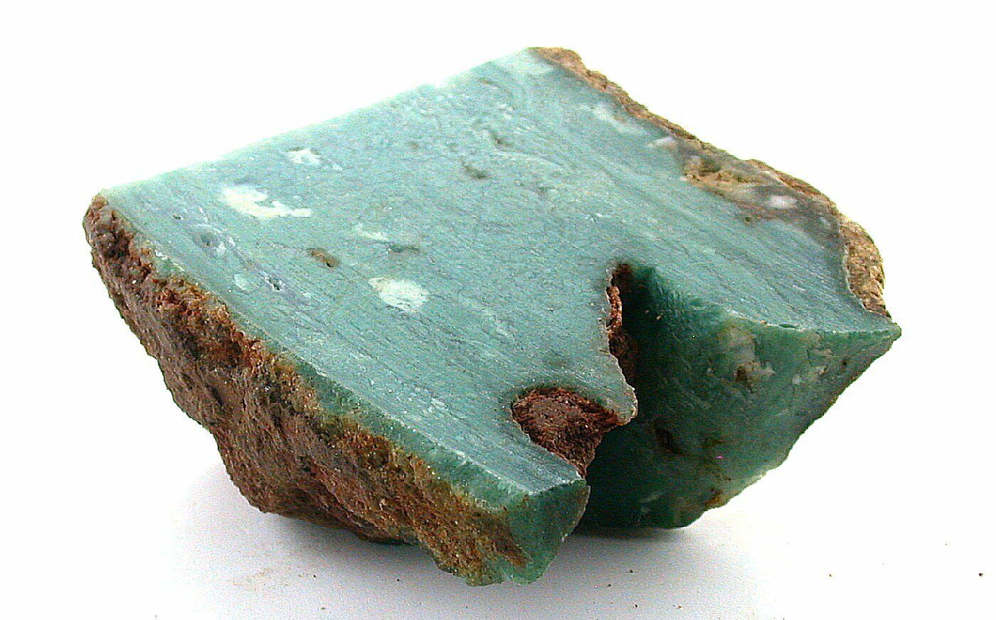 210 Gram Natural Blue Green Translucent Chrysoprase Slab Cab Cabochon Rough CS9