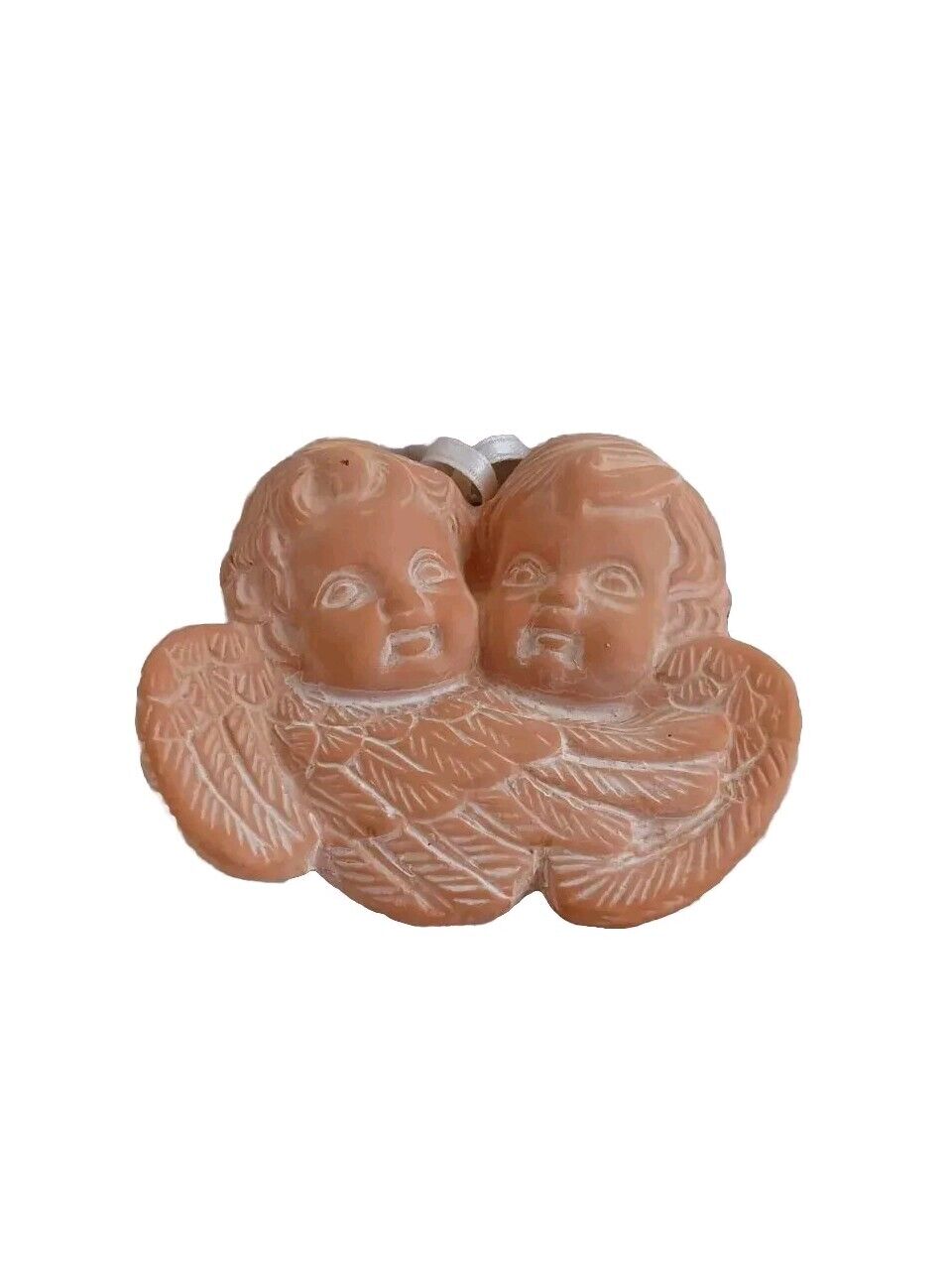 Vintage Clay /Sculpture of  Cherubs - Children’s Head Sleeping,