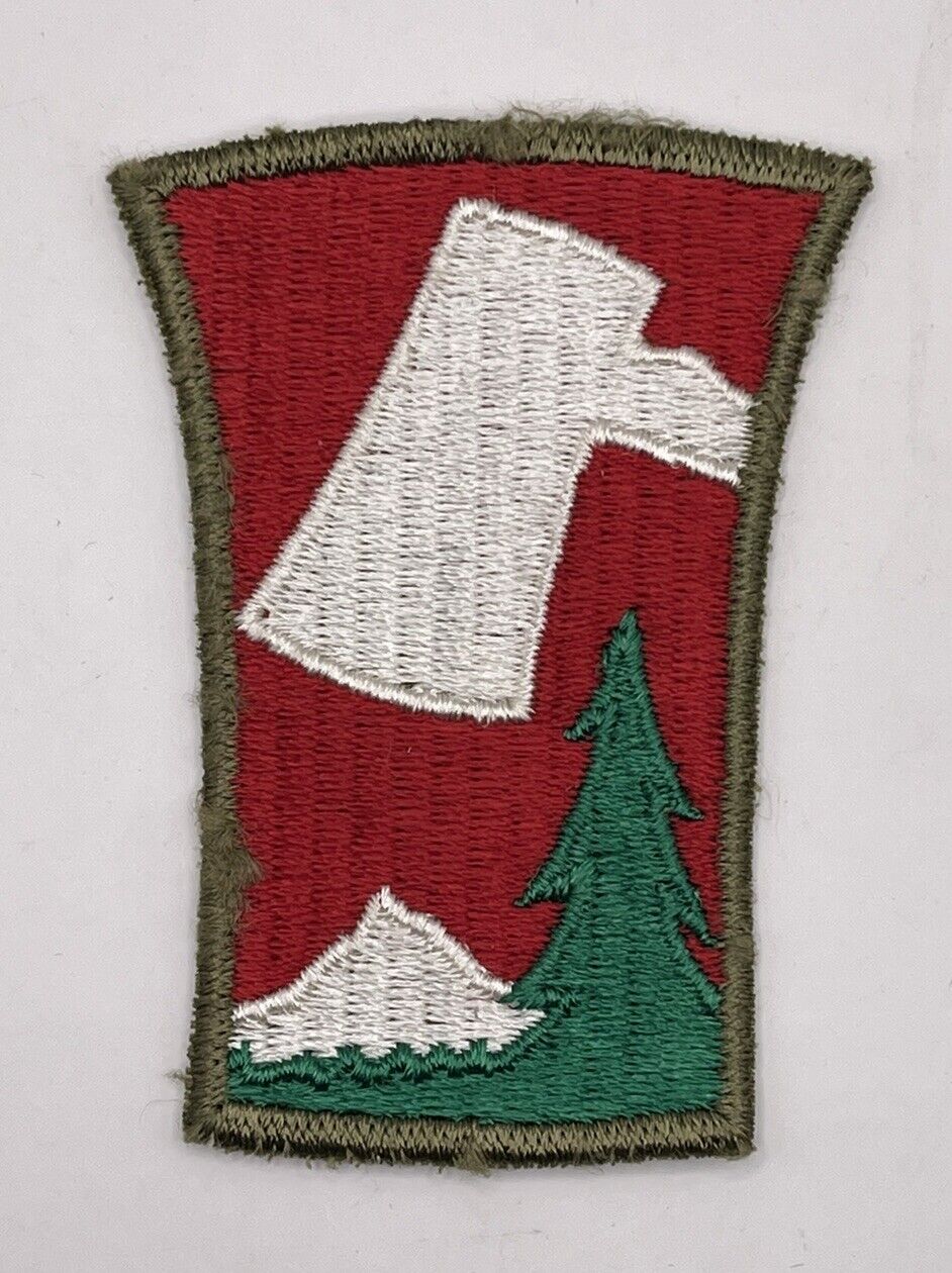 Original WW2 70th Infantry Division US Army OD Border Cut Edge SSI Uniform Patch