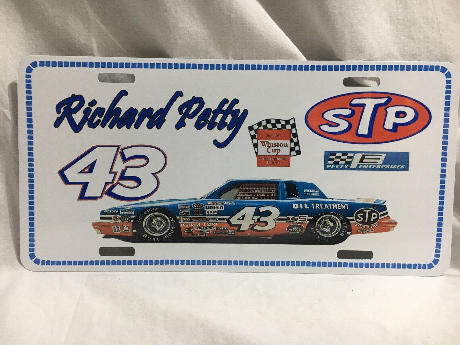 Vintage looking STP Racing Team 43 RICHARD Petty - License Plate  1980S