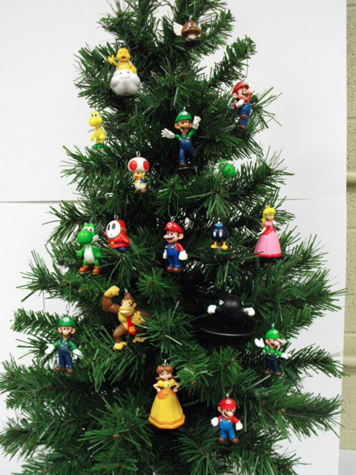 Mario Christmas Ornament Set 18 Figures Range from 1.5\