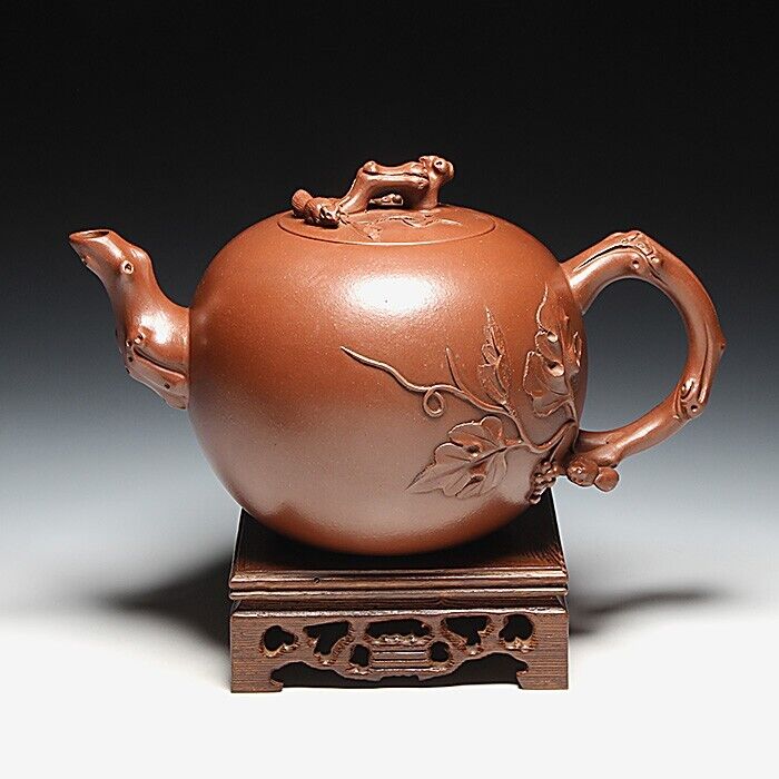 OldZiSha-Famous China Yixing Zisha Large 780cc Old Teapot By Master Zhu KeXin