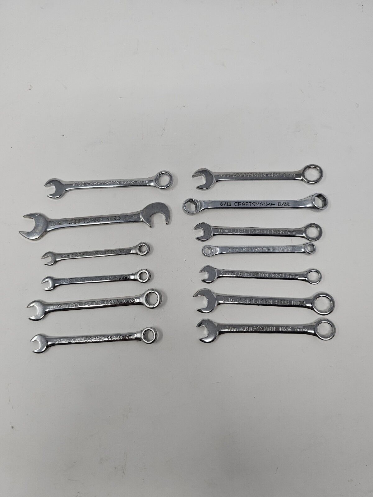 Mixed Lot of 13 Craftsman Open & Combination Wrenches 