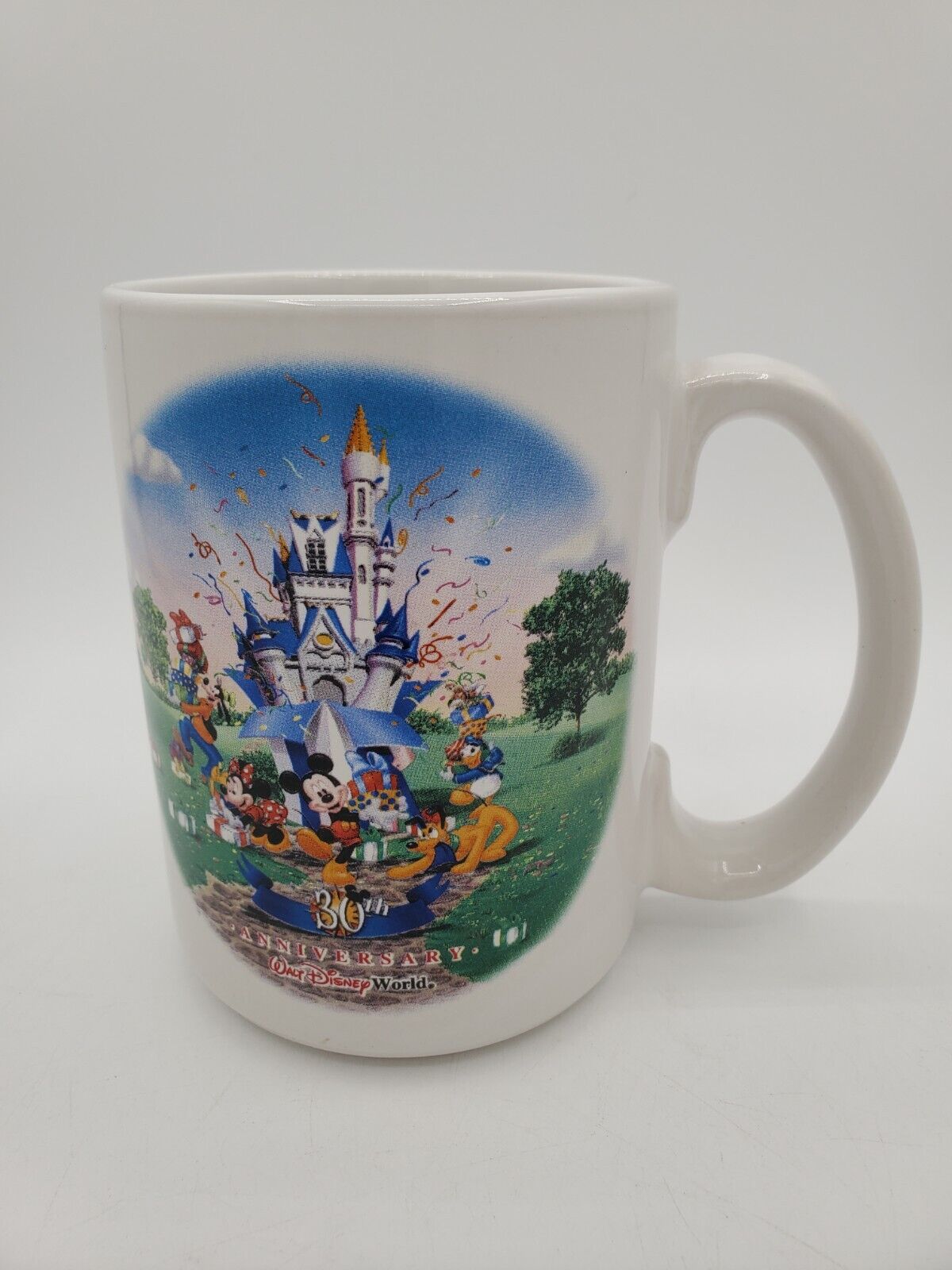 Vintage Walt Disney World WDW Parks 30th Anniversary Coffee Tea Mug Off White