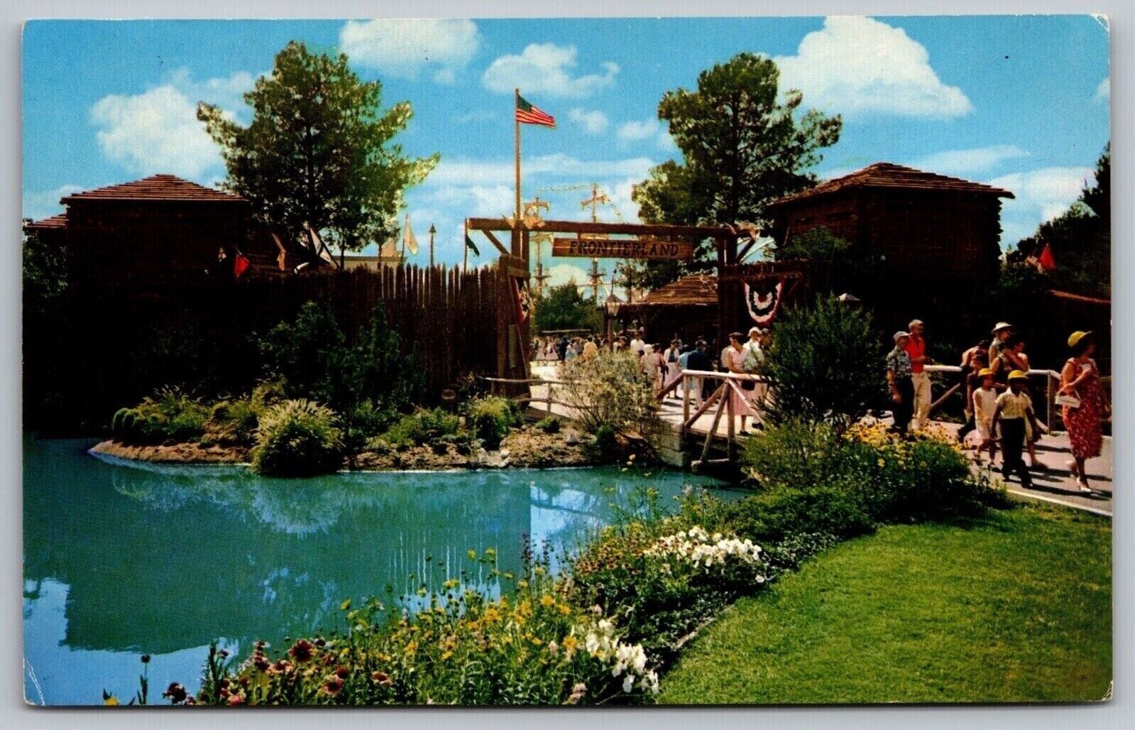 Disneyland Anaheim California Frontierland Entrance Chrome UNP Postcard
