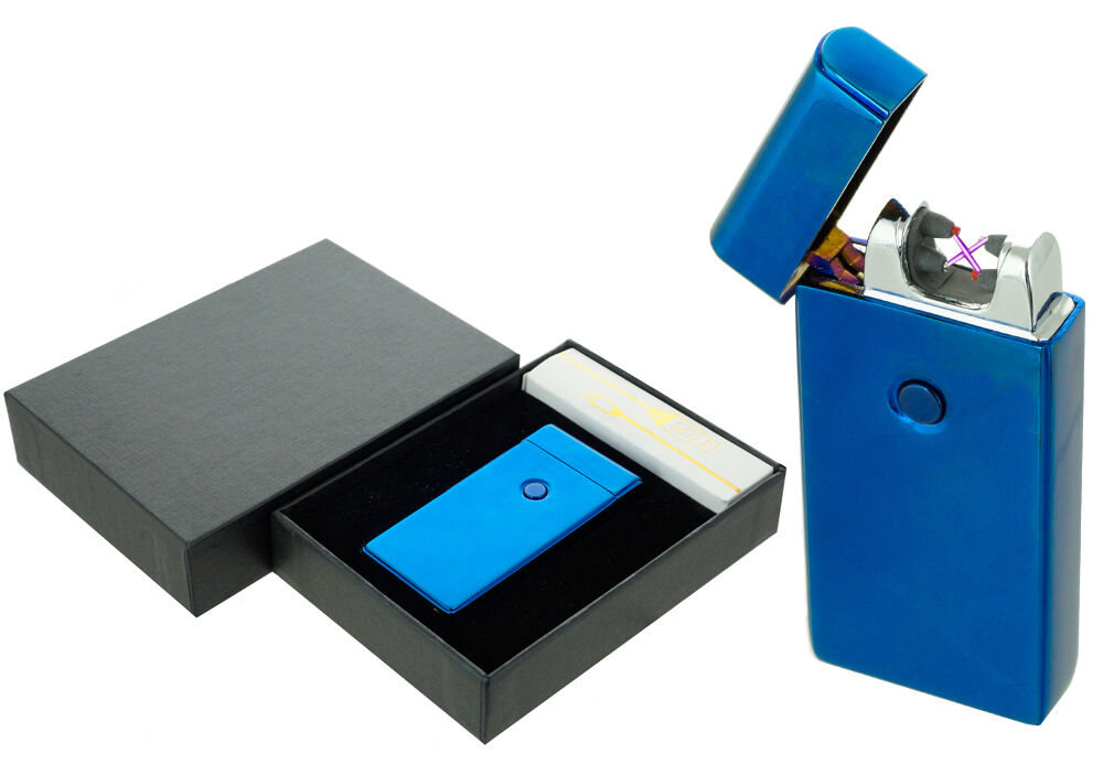 Dual Arc Electric USB Lighter Rechargeable Plasma Windproof Flameless CigaretteB