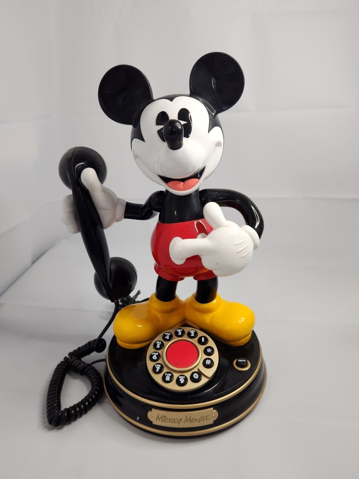 Disney Mickey Mouse Animated Talking Telephone Telemania Vintage 1997 WORKING