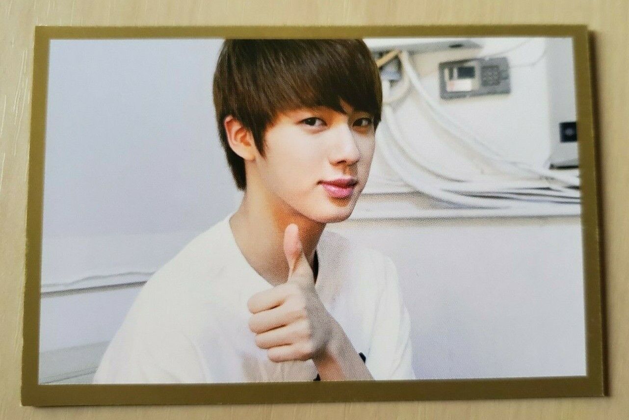 BTS 1st Fan Meeting official 2014 Season\'s Greeting / Diary book JIN photo card