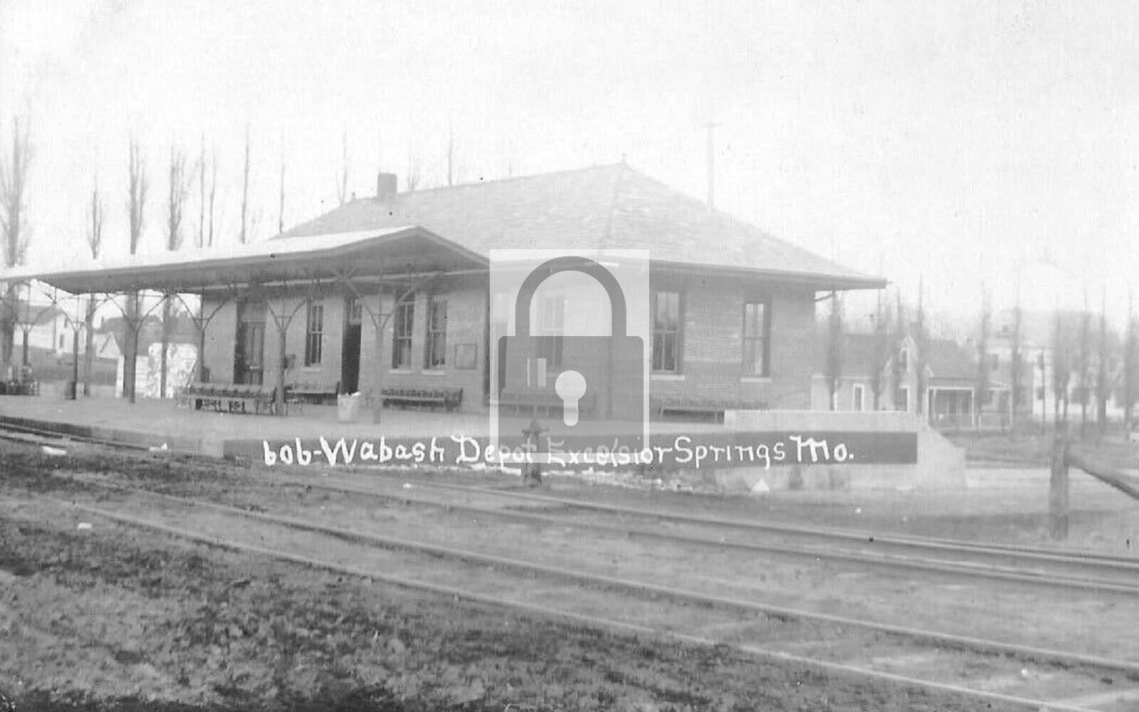 Railroad Station Wabash Depot Excelsior Springs Missouri MO Reprint Postcard