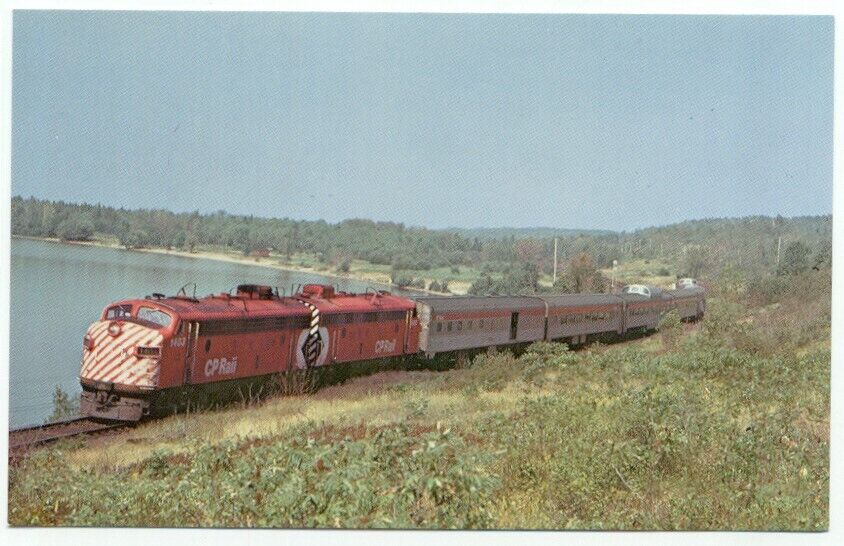 Canadian Pacific Railroad The Canadian Train Engine Locomotive Postcard