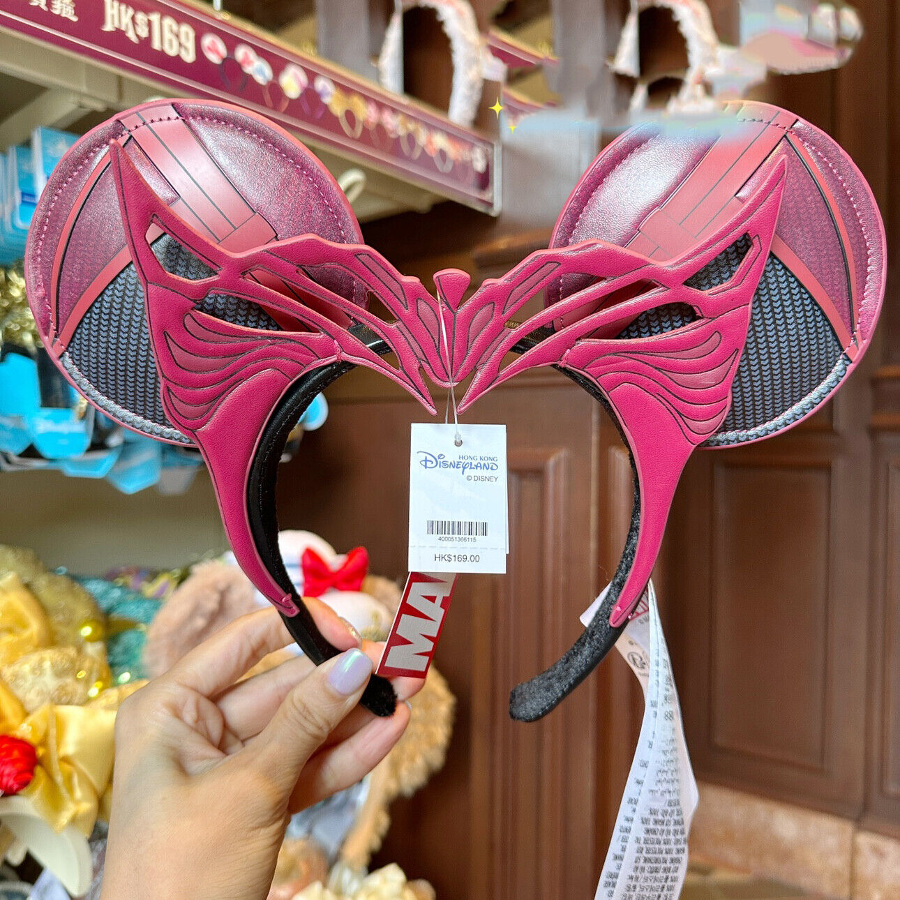 US Disney Parks Wanda Scarlet Witch Marvel Comics Mickey 2023 Ears Headband NWT