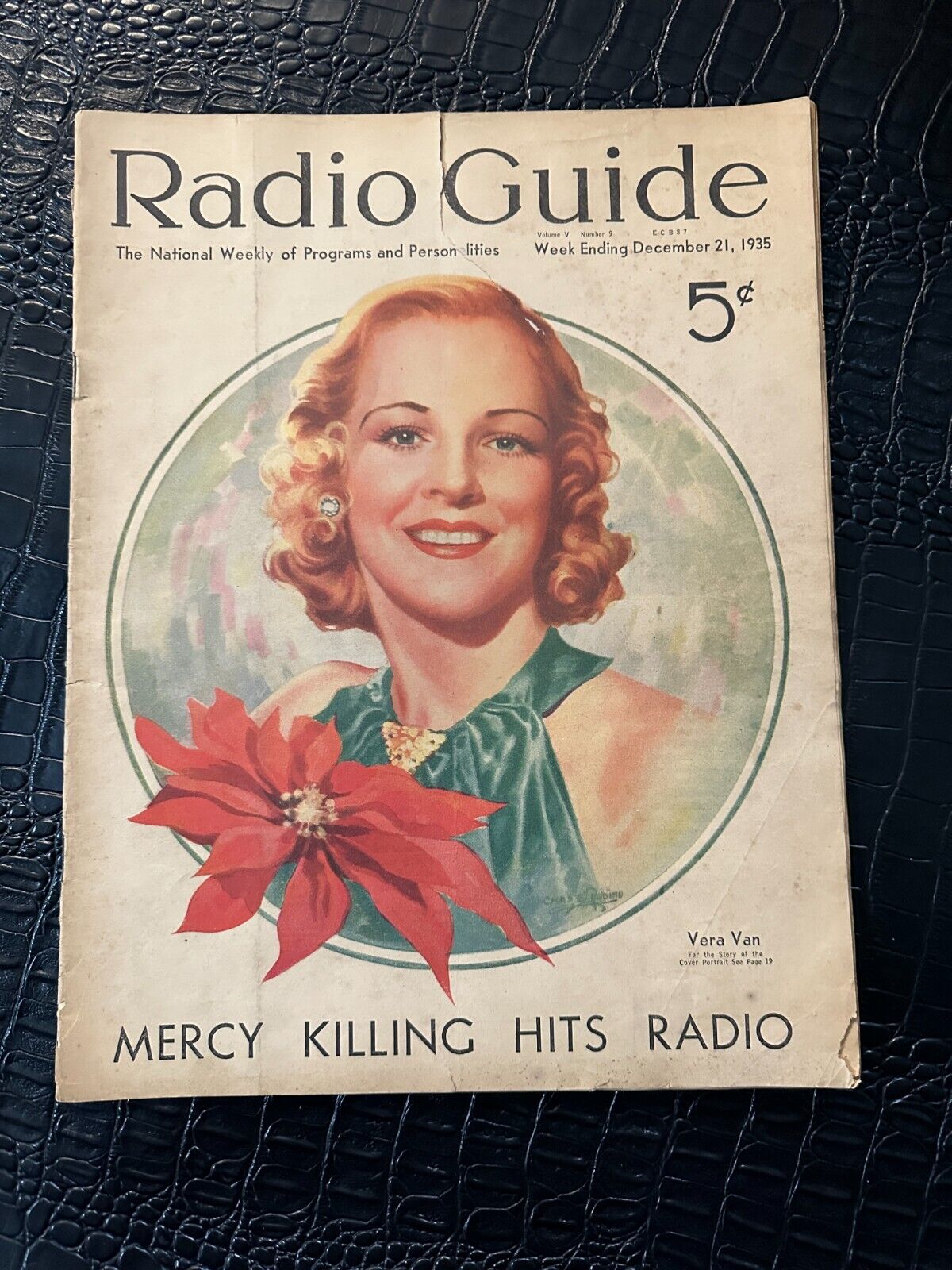DECEMBER 21 1935 RADIO GUIDE vintage magazine - VERA VAN