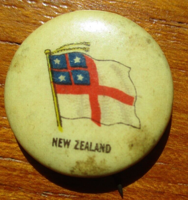 Vintage Flag of New Zealand Pinback Whitehead + Hoag 1894-1896. Vintage
