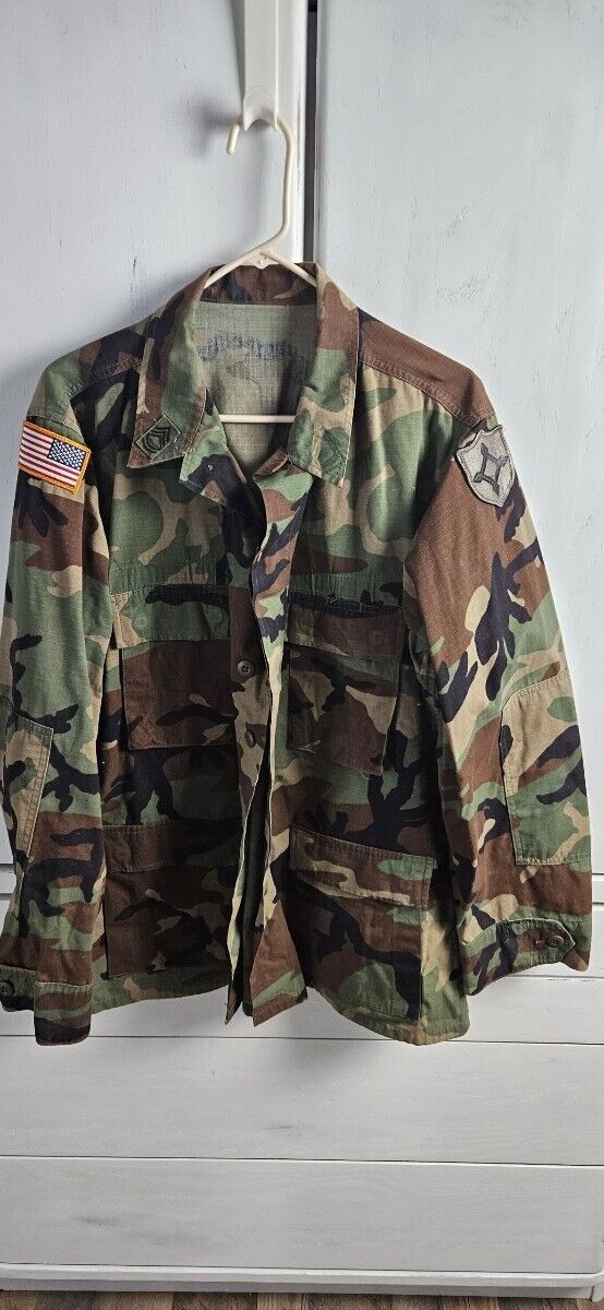 Us Army Camouflage Florida National Guard Jacket w/First Class Sergeant Patches