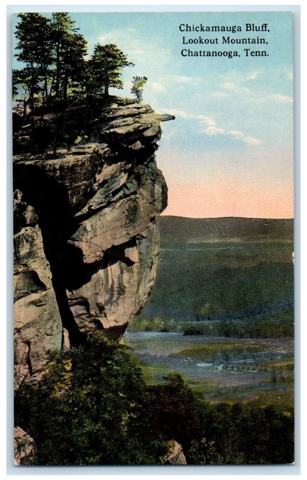 c1930\'s Chickamauga Bluff Lookout Mountain Chattanooga Tennessee TN Postcard