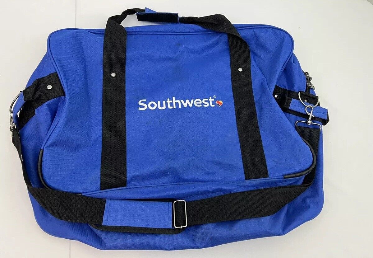 Southwest Airlines Blue Duffle Gym Bag Luggage Travel Soft Sided 23\