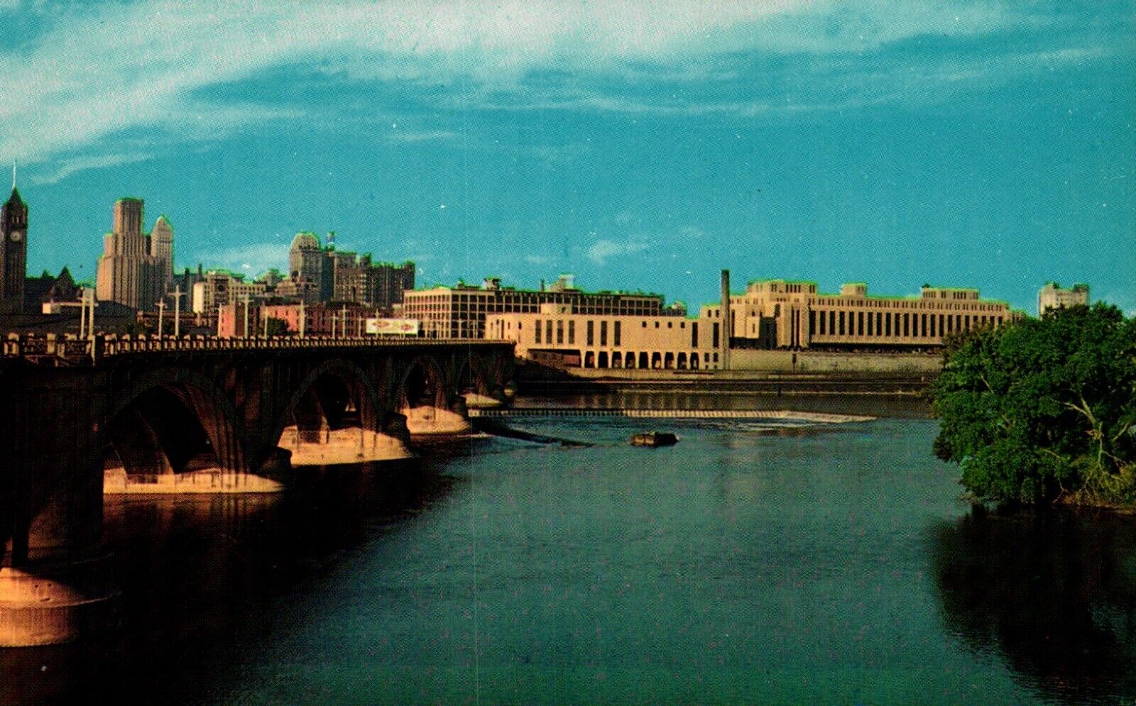 Third Avenue Bridge Minneapolis Minnesota Postcard