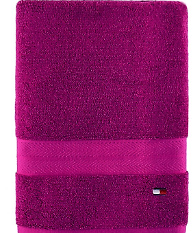 TOMMY HILFIGER Raspberry Modern American Solid Cotton Hand Towel, 16\