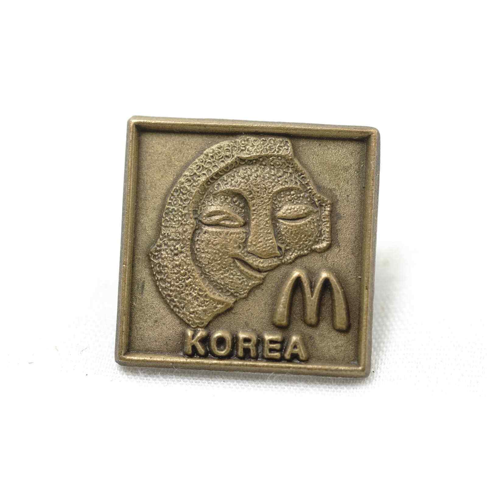 McDonalds Korea Lapel Pin Button, Rare McDonalds Tie Tac Pinback