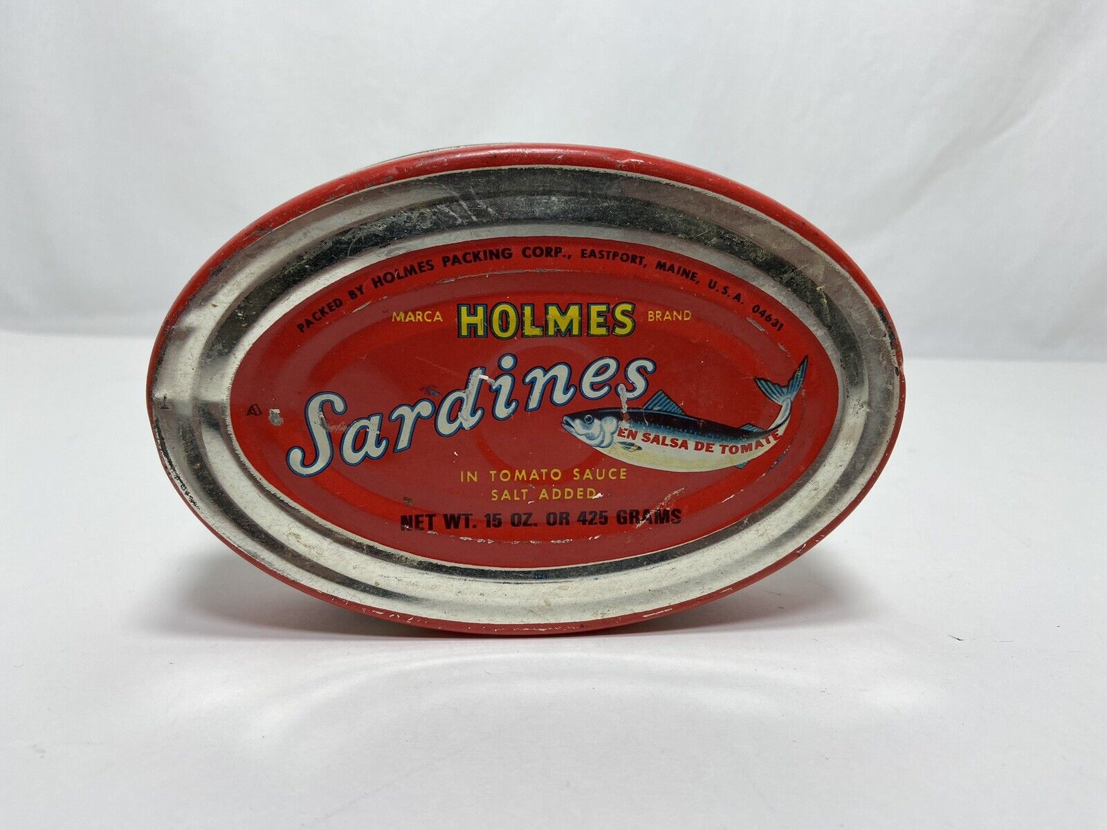 Old Vintage SARDINES HOLMES FISH GRAPHIC EASTPORT MAINE 1940s?