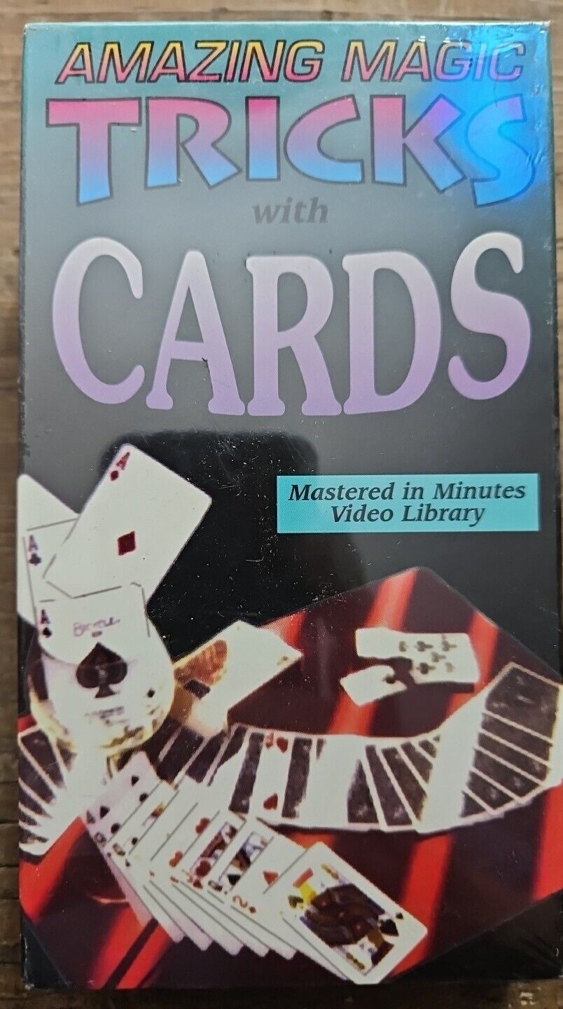 AMAZING MAGIC TRICKS WITH CARDS VHS - New Sealed - 