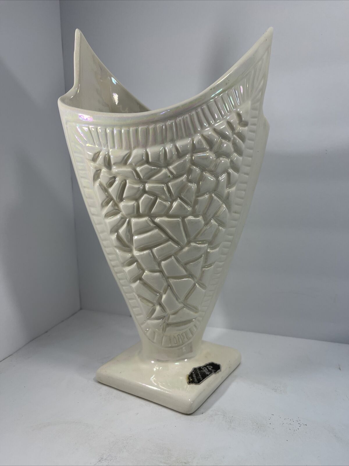 Vintage - 11-1/4” Cal Style Ceramic Vase