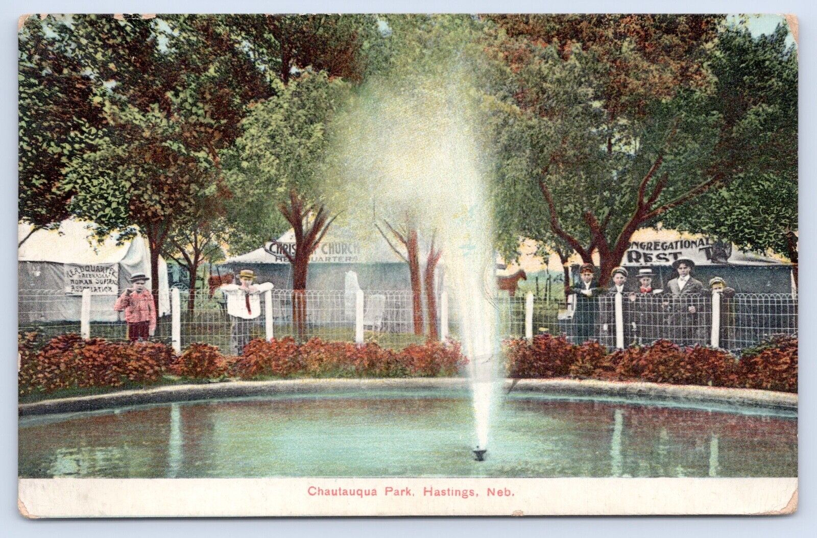 c1911 Chautauqua Park Hastings Nebraska NE Adams County Vintage Postcard
