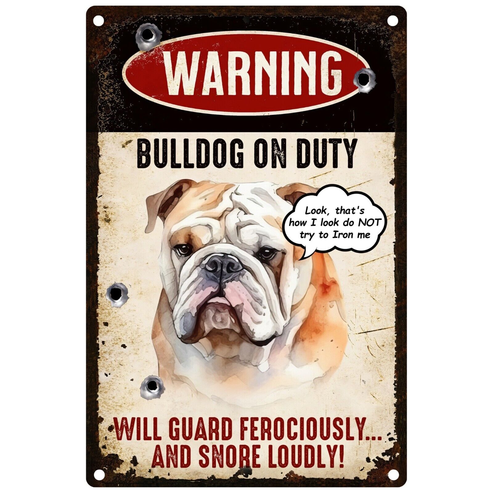 Funny Bulldog Welcome Sign For Front Door - 8\