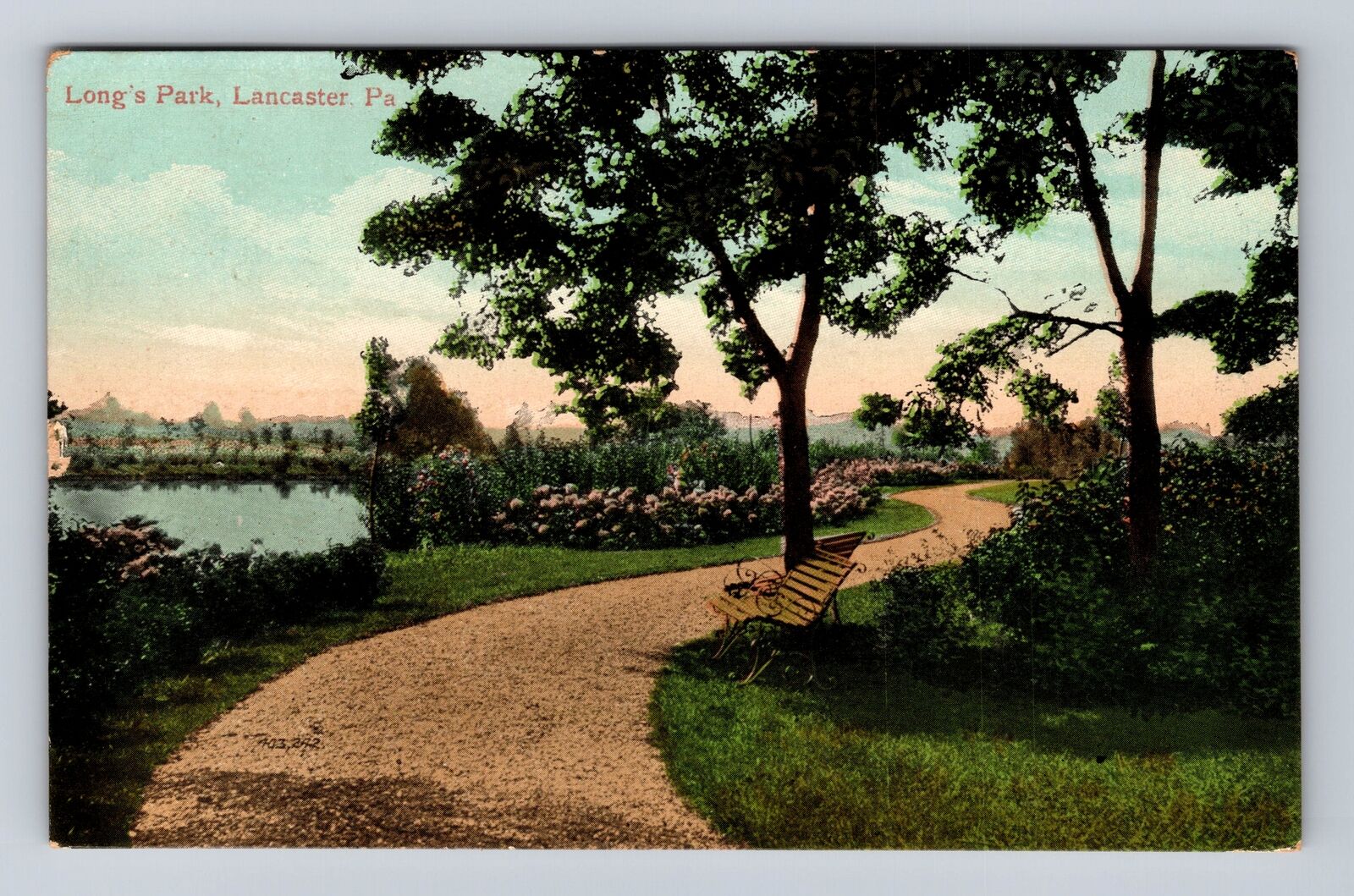 Lancaster PA-Pennsylvania, Long\'s Park, Antique, Vintage c1911 Souvenir Postcard