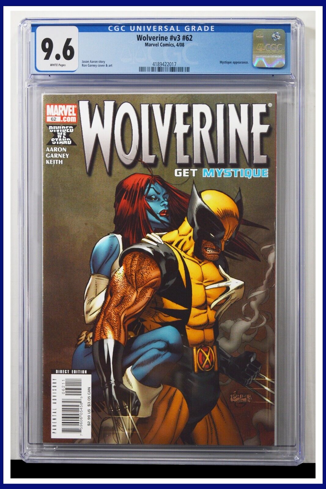 Wolverine #v3 #62 CGC Graded 9.6 Marvel April 2008 White Pages Comic Book.
