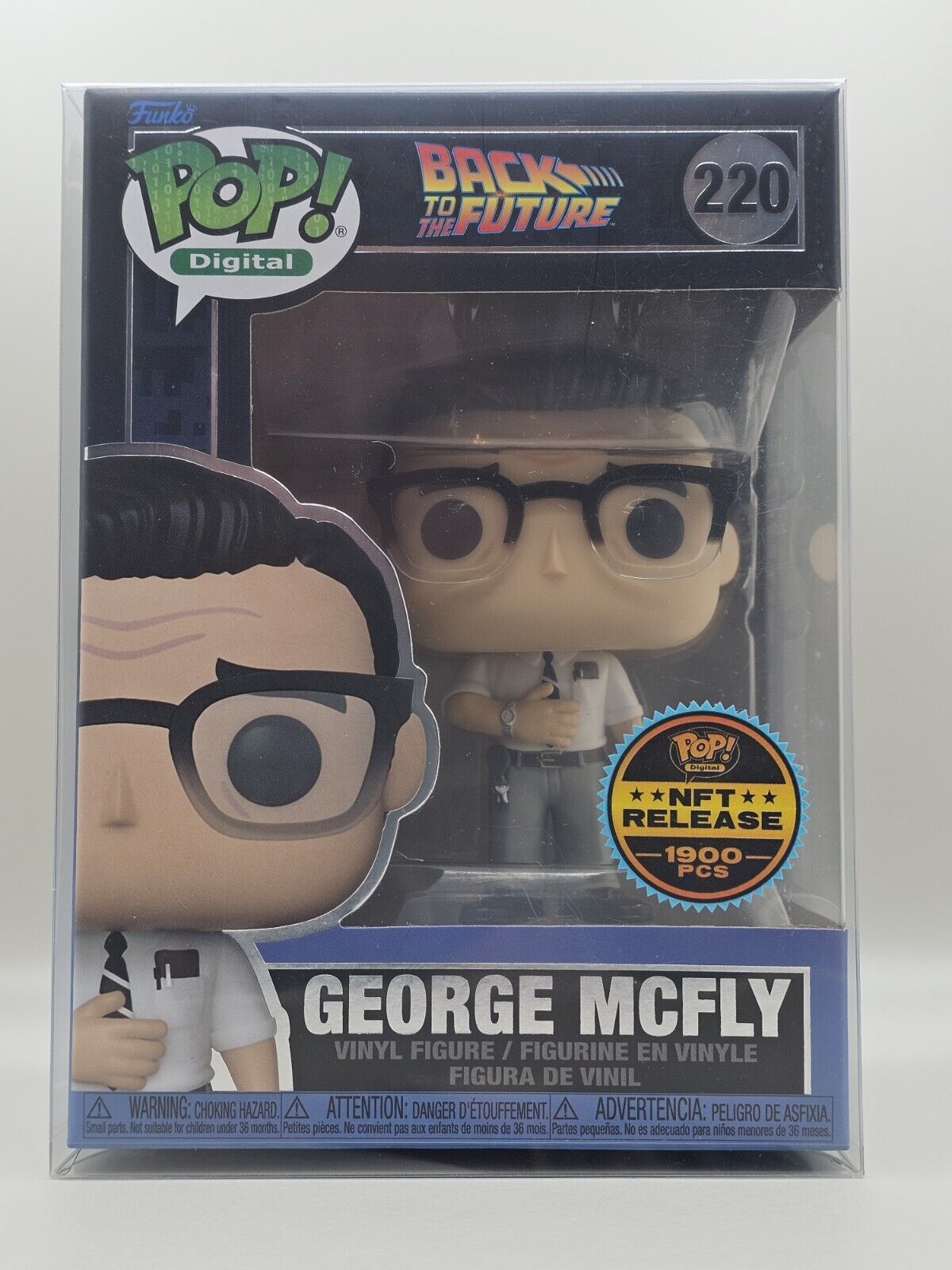 Funko Pop Digital #220 BTTF George McFly Legendary LE 1900 +Protector