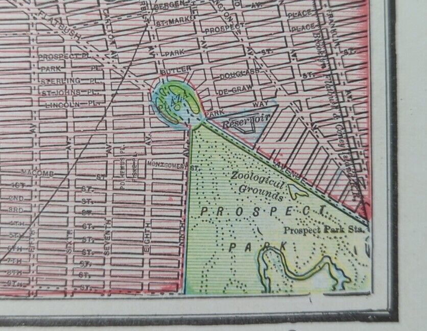 Vintage 1905 NEW YORK CITY NY Map 14