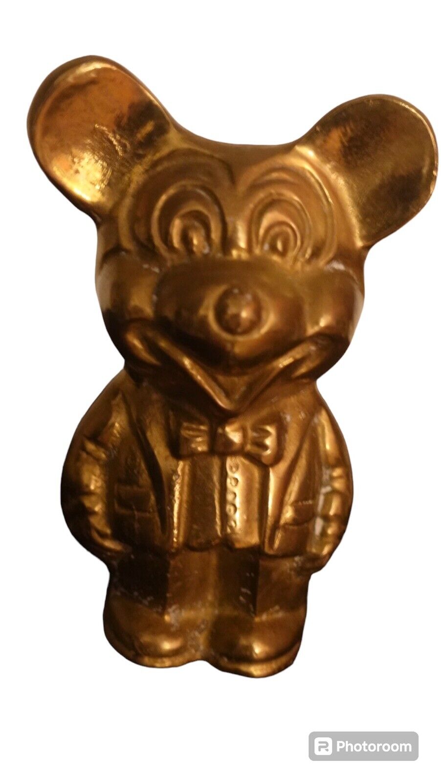 Vintage Walt Disney's Mickey Mouse  Heavy Brass Figure 1960’s w/ some patina