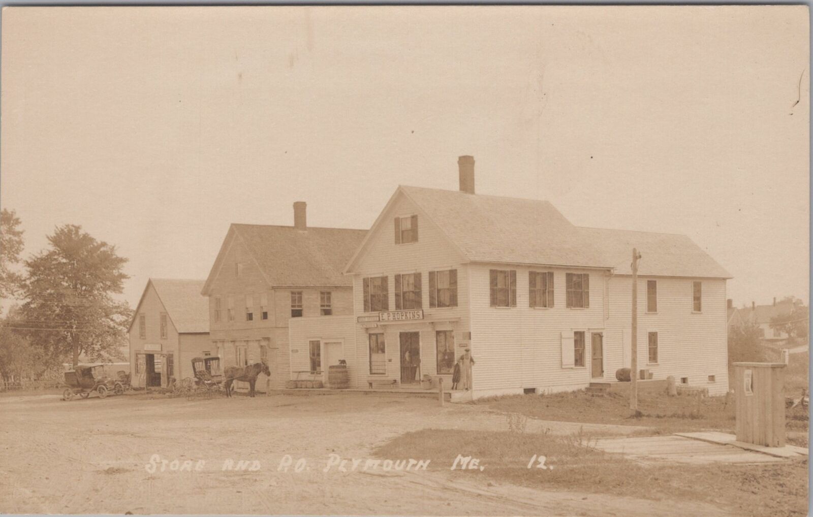Store and Post Office Plymouth Maine RPPC Photo Unposted Postcard