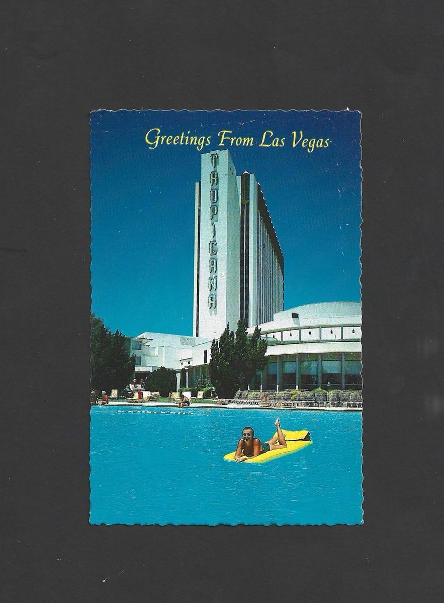 Vintage Postcard Tropicana Hotel And Pool Las Vegas Strip Unposted