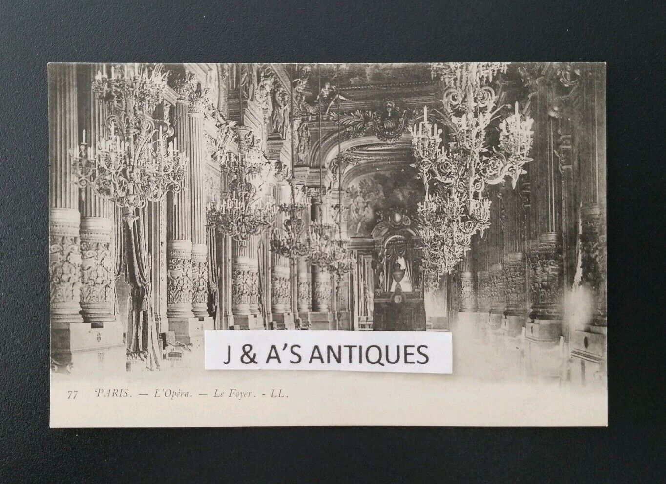c. 1900's Opera House (Interior Foyer), Paris, France Unposted Postcard 