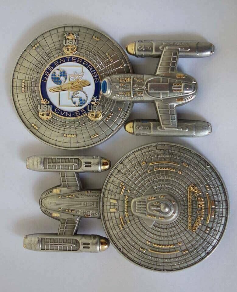CVN-65 USS Enterprise Star Trek NCC-1701C Navy Challenge Coin- Chief CPO