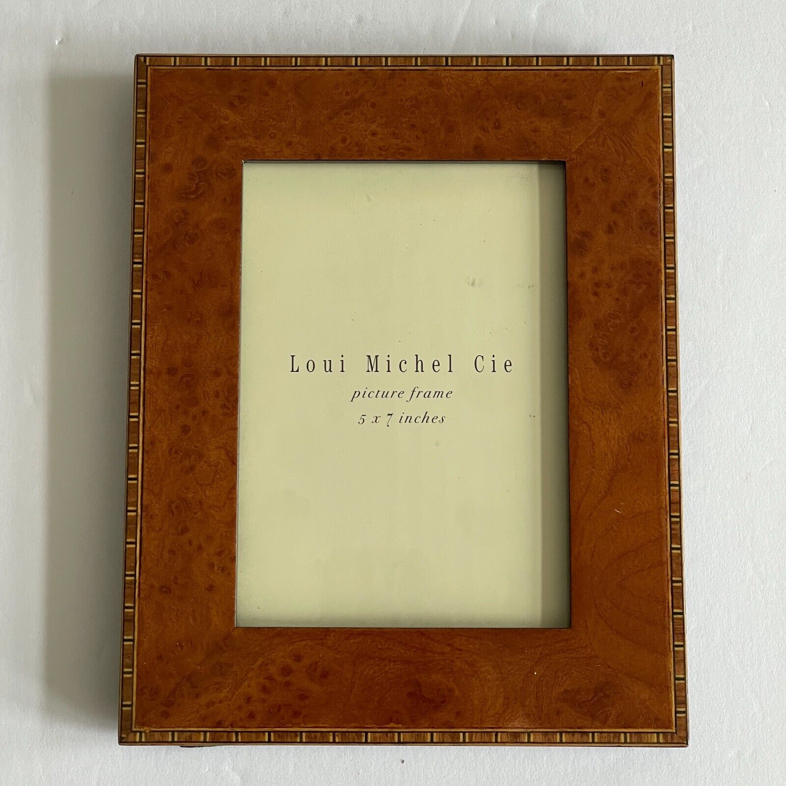 Loui Michel Cie Picture Frame Inlay Wood 5x7\