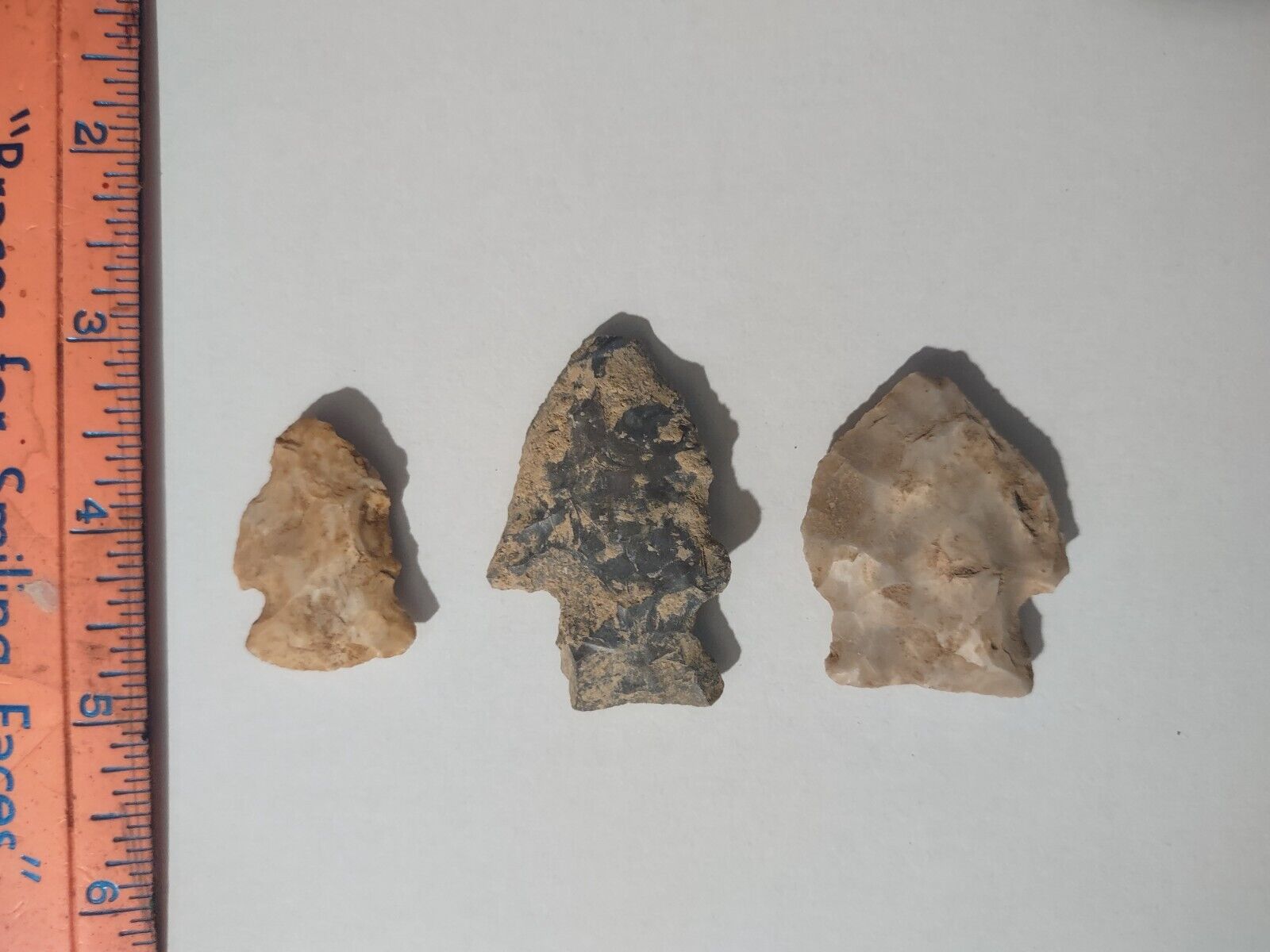 Authentic Native American Arrowheads Artifacts North Carolina Lot of 3 q
