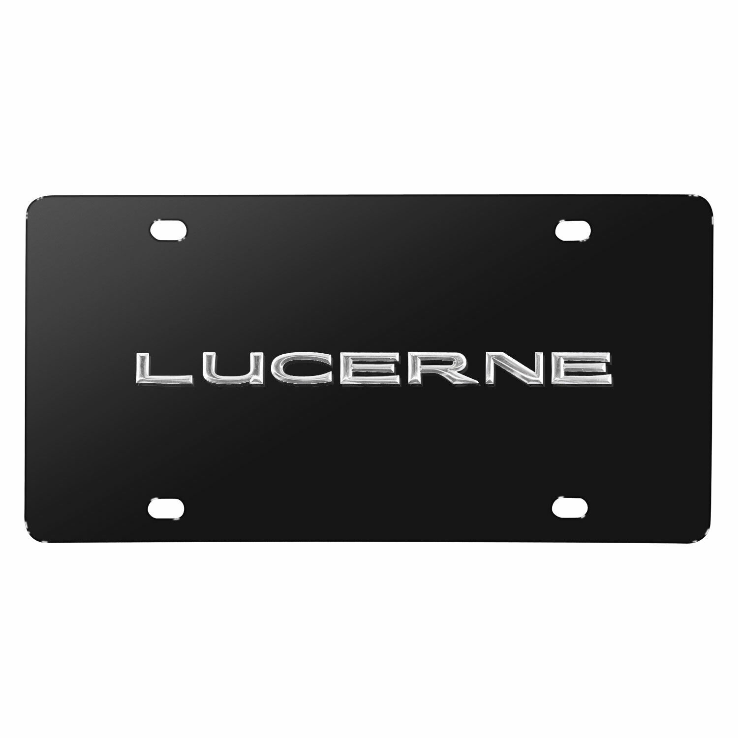 Buick Lucerne 3D Nameplate Black Stainless Steel License Plate