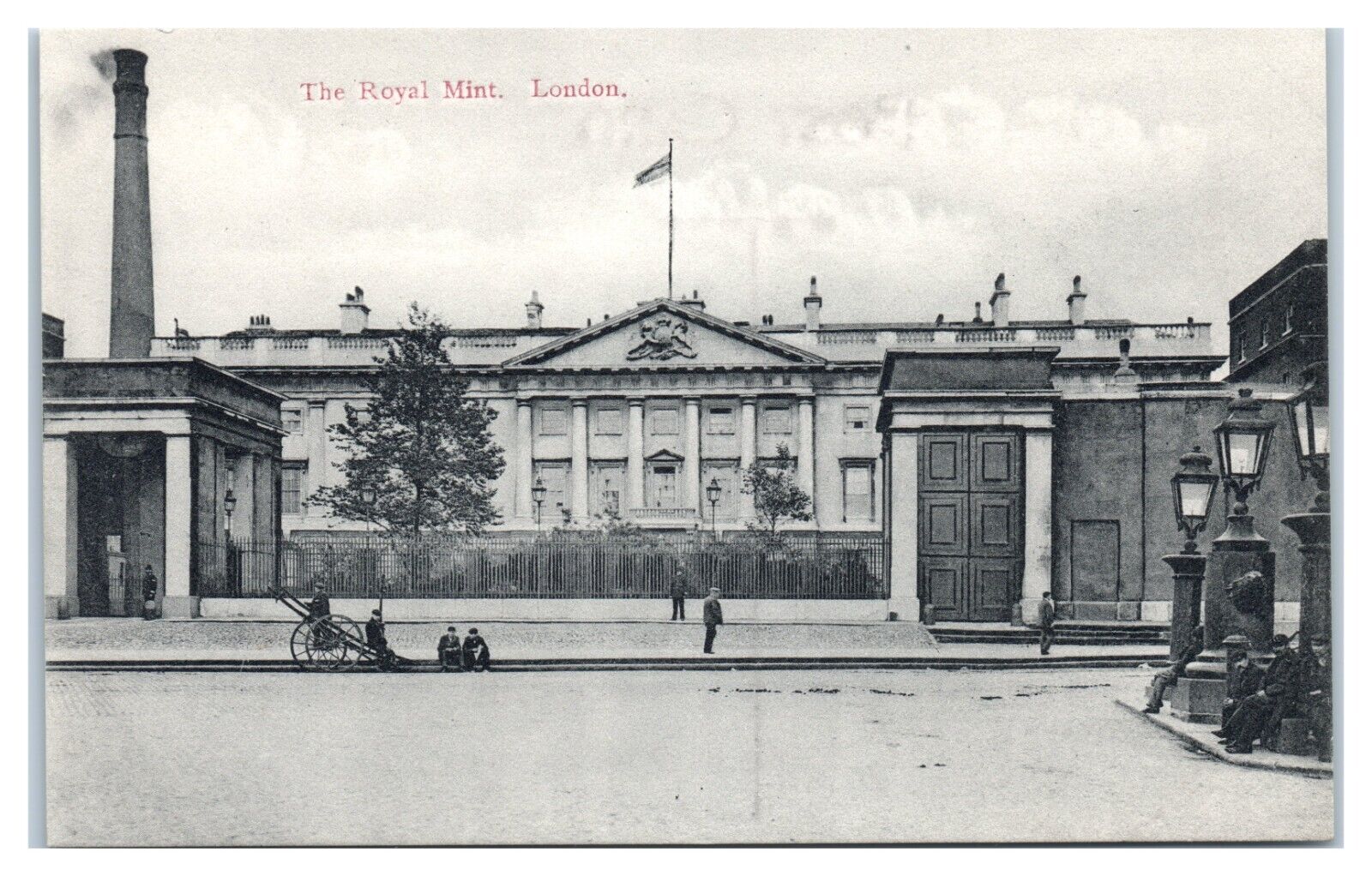 Postcard - Johnson Smirke Building at the Royal Mint in London England UK c1907