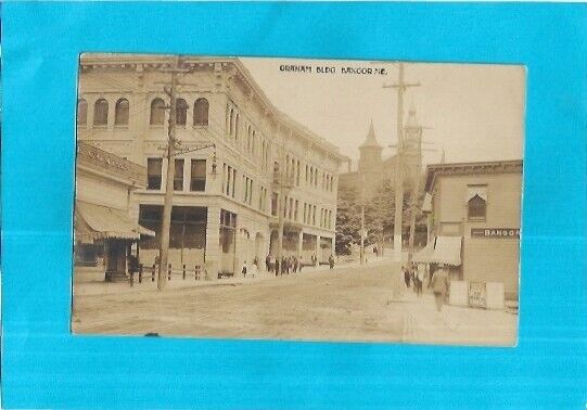 Vintage Photo Postcard-Graham Building, before the Fire, Bangor, Maine