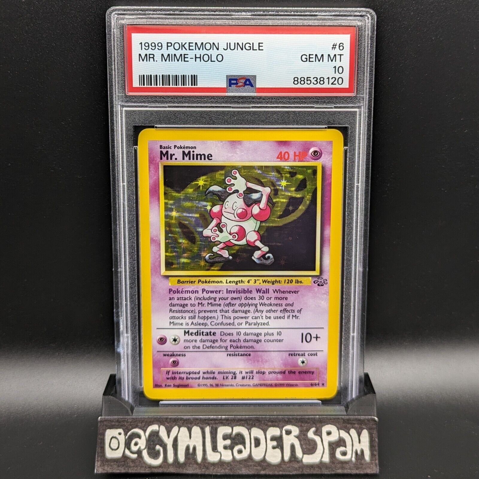 PSA 10 Mr. Mime Holo Rare #6/64 Gem Mint Pokémon Jungle Card
