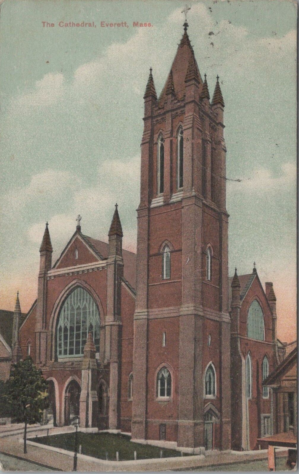Postcard The Cathedral Everett MA 1908