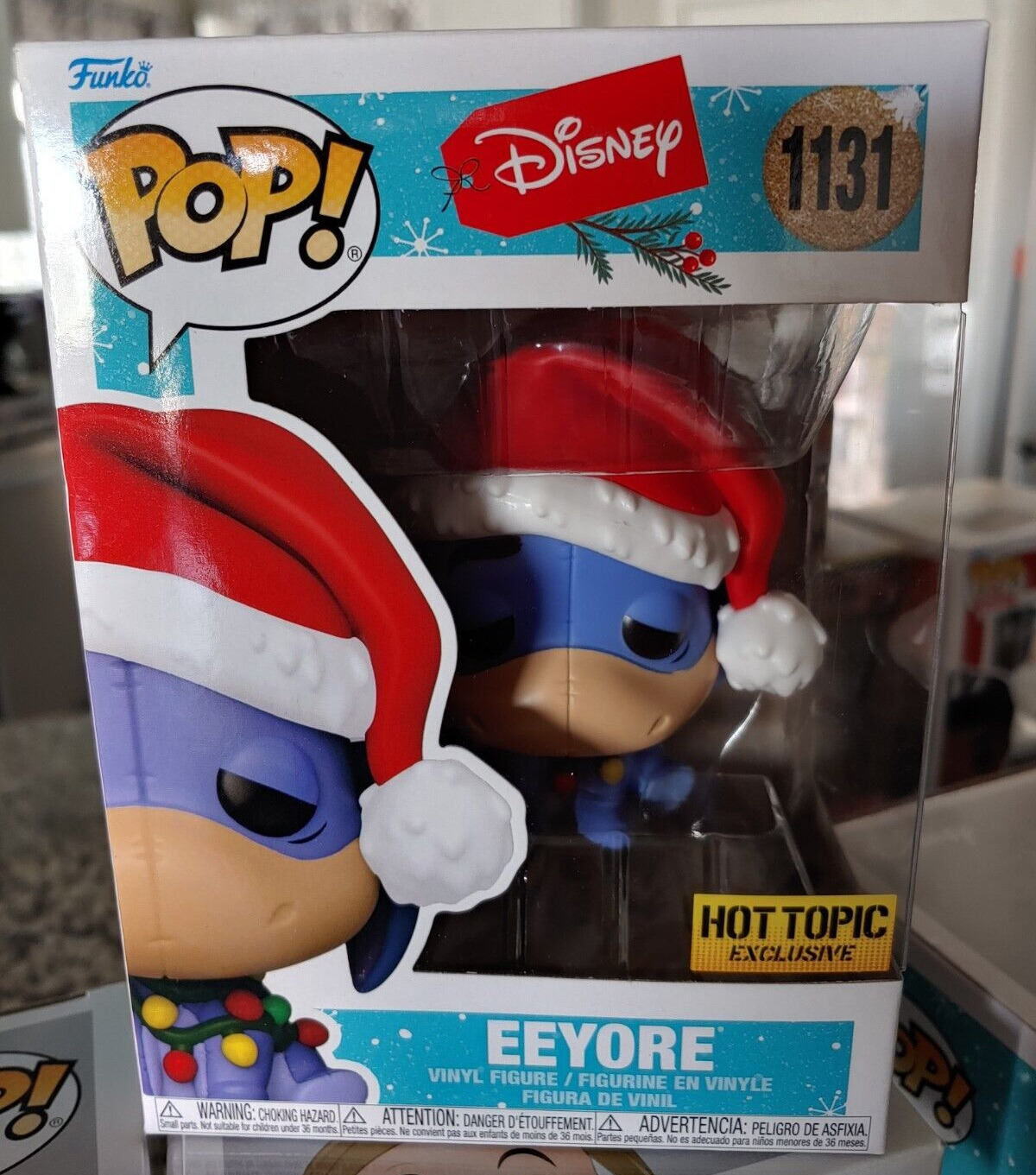 Funko Pop Eeyore with Christmas Lights #1131 Disney Hot Topic Exclusive Figure